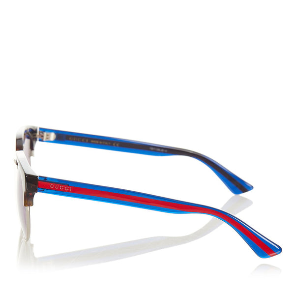 グッチ レッド ブルー プラスチック サングラス メンズ GUCCI 【中古】