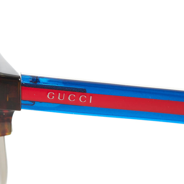 グッチ レッド ブルー プラスチック サングラス メンズ GUCCI 【中古】