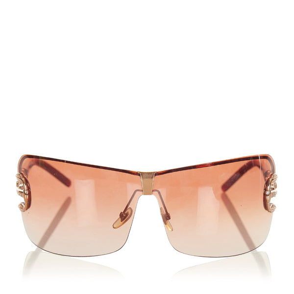 グッチ ブラウン プラスチック サングラス レディース GUCCI 【中古】