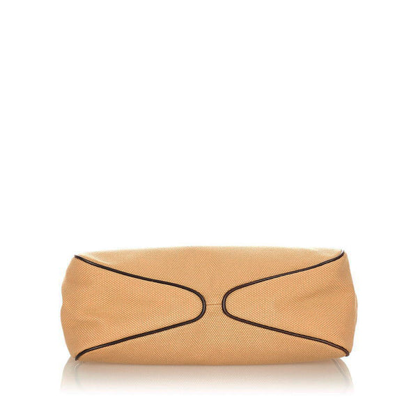 グッチ ウッド 106495 ベージュ キャンバス ショルダーバッグ レディース GUCCI 【中古】