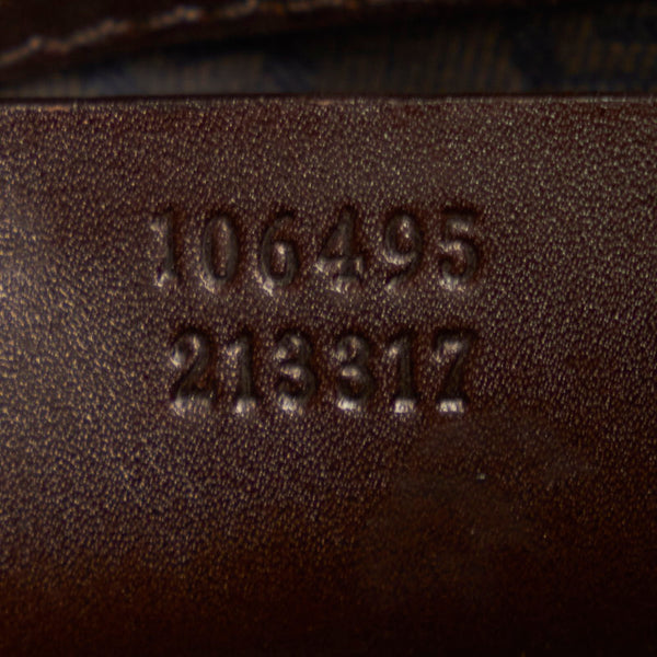 グッチ ウッド 106495 ベージュ キャンバス ショルダーバッグ レディース GUCCI 【中古】