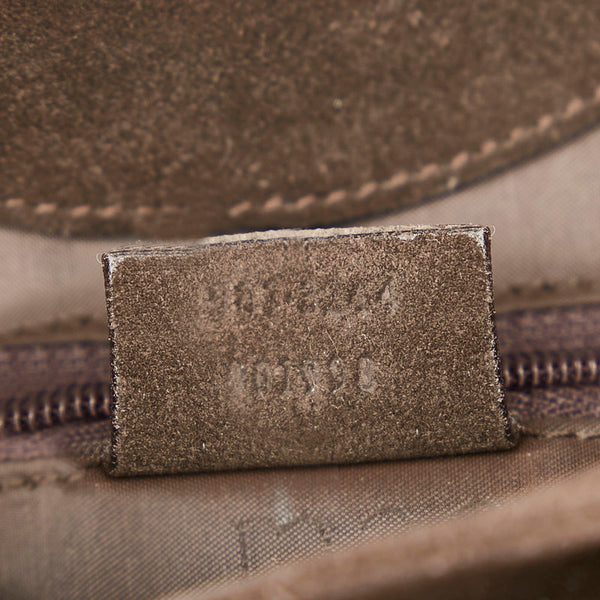 グッチ バンブー 001 3244 ダークブラウン スウェード ワンショルダー レディース GUCCI 【中古】