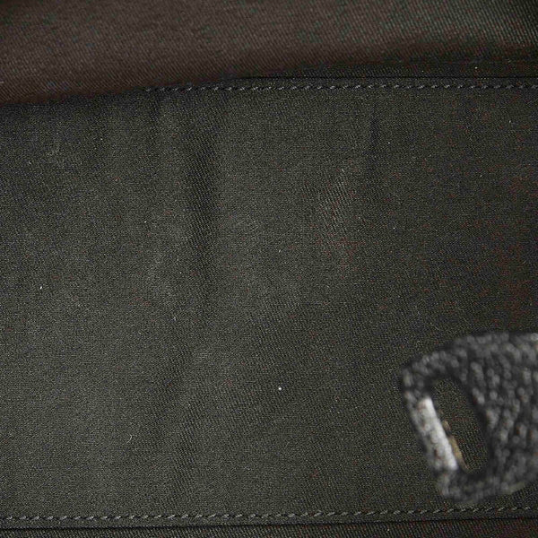 グッチ GGキャンバス 145761 ブラック ゴールド キャンバス レザー ハンドバッグ レディース GUCCI 【中古】