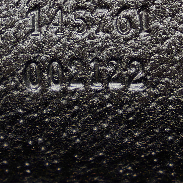 グッチ GGキャンバス 145761 ブラック ゴールド キャンバス レザー ハンドバッグ レディース GUCCI 【中古】