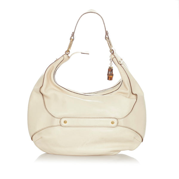 グッチ ホースビット バンブー 152468 ベージュ レザー ワンショルダー レディース GUCCI 【中古】