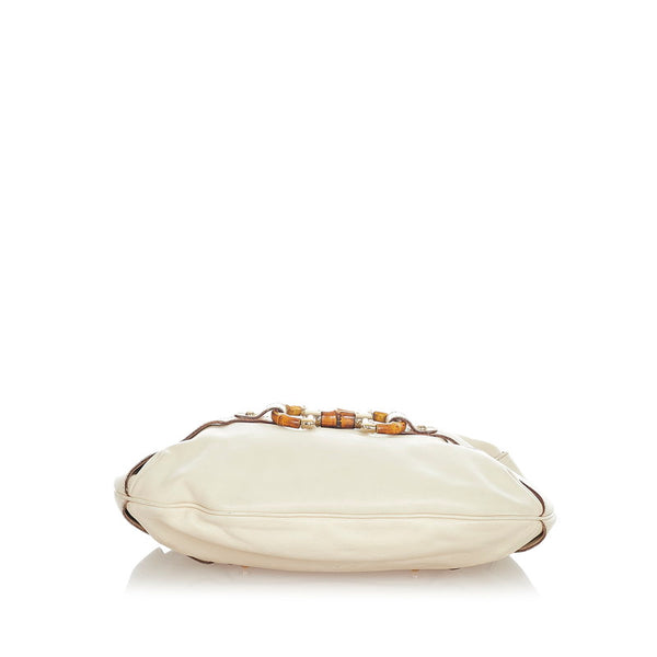 グッチ ホースビット バンブー 152468 ベージュ レザー ワンショルダー レディース GUCCI 【中古】
