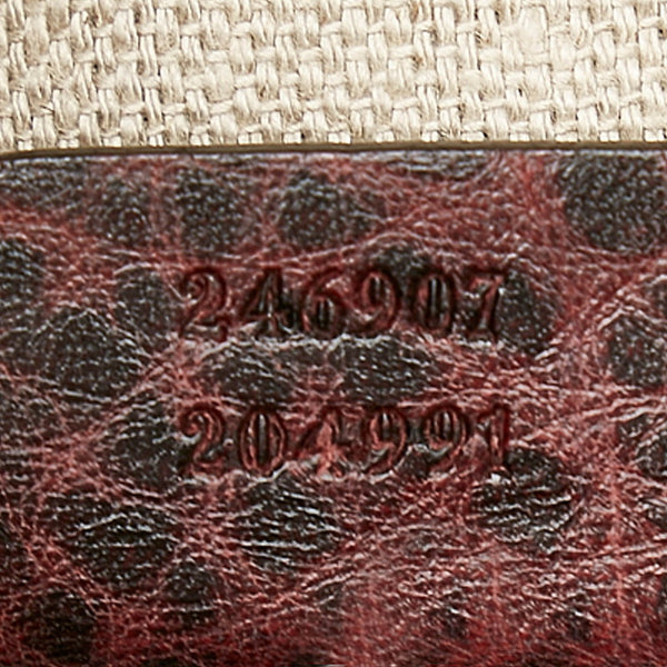 グッチ ディアマンテ ニュージャッキー 246907 ベージュ ブラウン キャンバス レザー ショルダーバッグ レディース GUCCI 【中古】