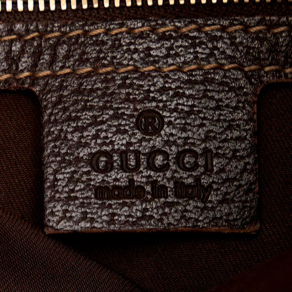 グッチ ホースビット 145764 ベージュ ブラウン キャンバス レザー ショルダーバッグ レディース GUCCI 【中古】