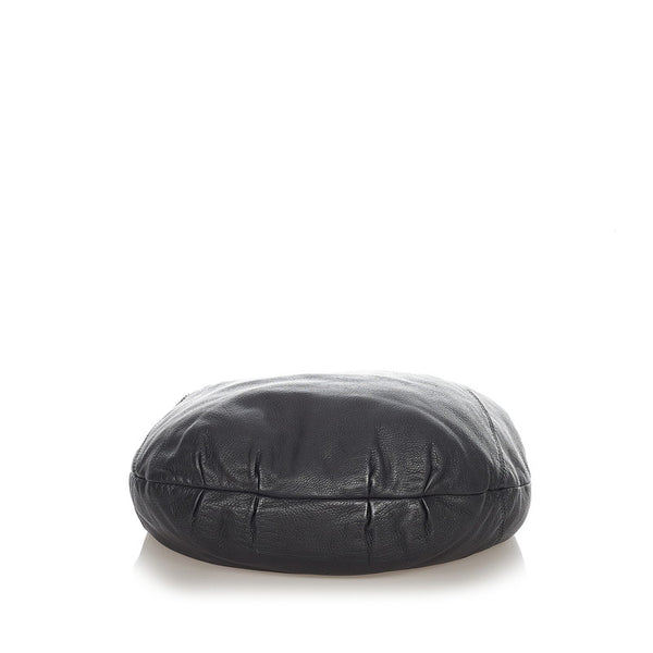 グッチ シエンナクロワッサン タッセル 269940 ブラック レザー チェーン ワンショルダー レディース GUCCI 【中古】