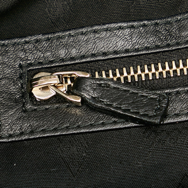 グッチ シエンナクロワッサン タッセル 269940 ブラック レザー チェーン ワンショルダー レディース GUCCI 【中古】