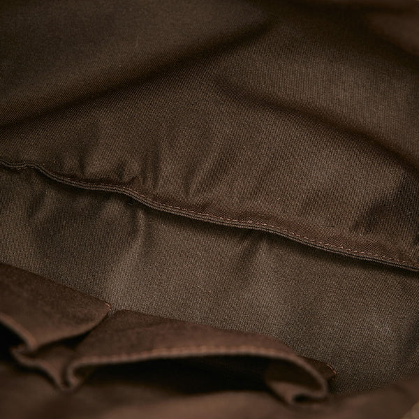 グッチ GGキャンバス リボン クイーンホーボー 189885 ベージュ ブラウン キャンバス レザー ワンショルダー レディース GUCCI 【中古】