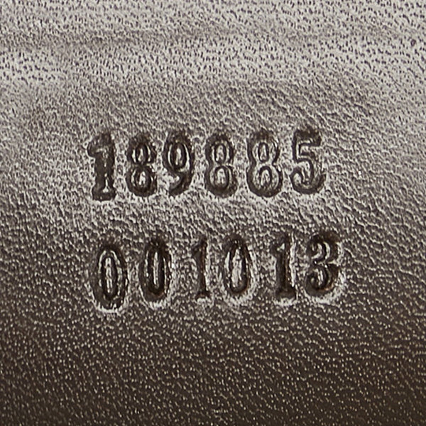 グッチ GGキャンバス リボン クイーンホーボー 189885 ベージュ ブラウン キャンバス レザー ワンショルダー レディース GUCCI 【中古】