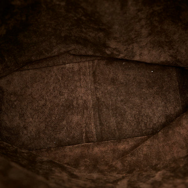 グッチ バンブー ブラウン レザー ハンドバッグ ショルダーバッグ 2WAY レディース GUCCI 【中古】