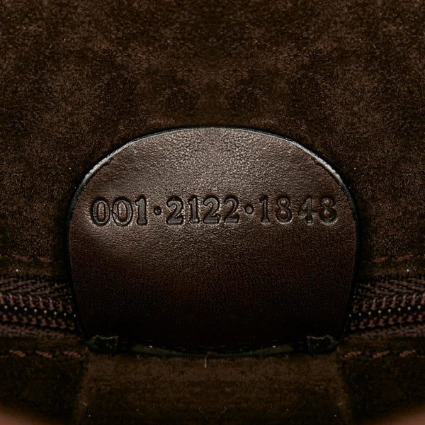 グッチ バンブー ブラウン レザー ハンドバッグ ショルダーバッグ 2WAY レディース GUCCI 【中古】