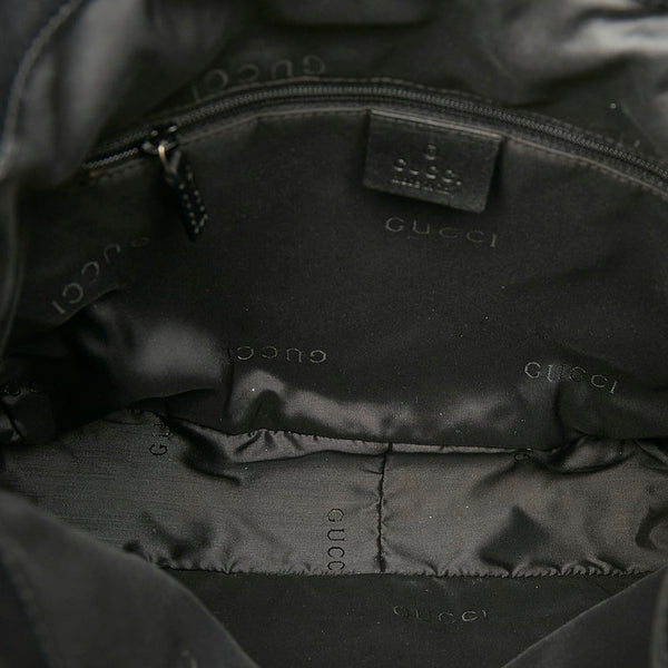 グッチ GGキャンバス バンブー ブラック ブラウン レザー キャンバス ハンドバック ショルダーバック2WAY レディース GUCCI 【中古】