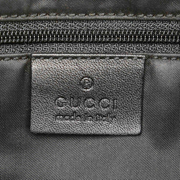 グッチ GGキャンバス バンブー ブラック ブラウン レザー キャンバス ハンドバック ショルダーバック2WAY レディース GUCCI 【中古】