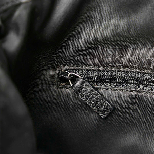 グッチ GGキャンバス バンブー ブラック ブラウン レザー キャンバス ハンドバック ショルダーバック2WAY レディース GUCCI 【中古】