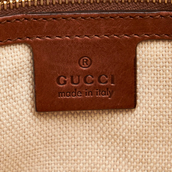 グッチ ディアマンテ 282346 ベージュ ブラウン キャンバス レザー ハンドバッグ ショルダーバッグ 2WAY レディース GUCCI 【中古】