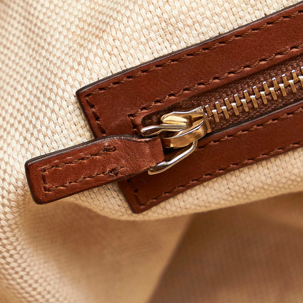 グッチ ディアマンテ 282346 ベージュ ブラウン キャンバス レザー ハンドバッグ ショルダーバッグ 2WAY レディース GUCCI 【中古】