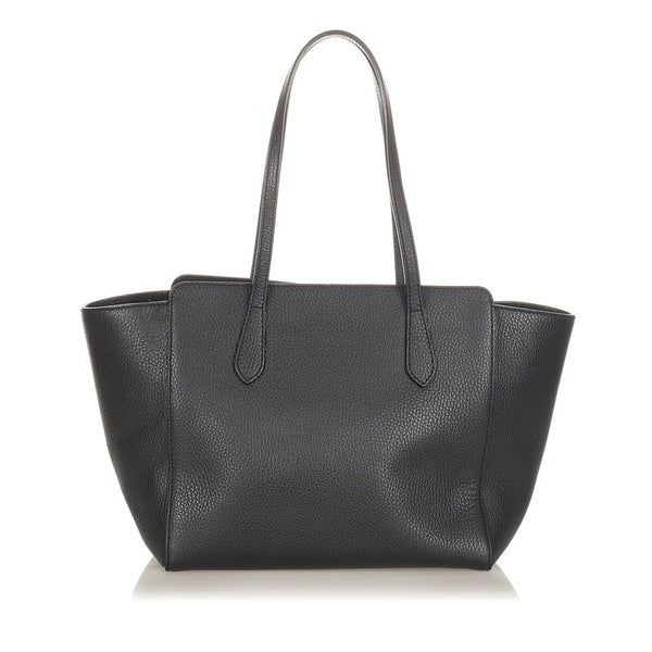 グッチ グッチスウィング 354408 ブラック カーフ トートバッグ レディース GUCCI 【中古】