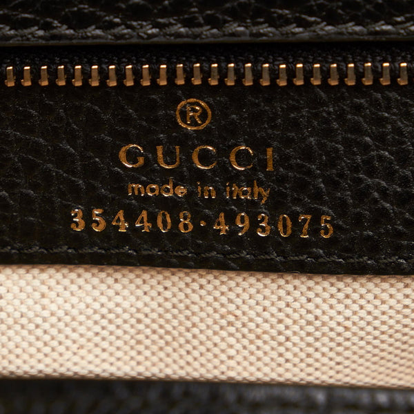 グッチ グッチスウィング 354408 ブラック カーフ トートバッグ レディース GUCCI 【中古】