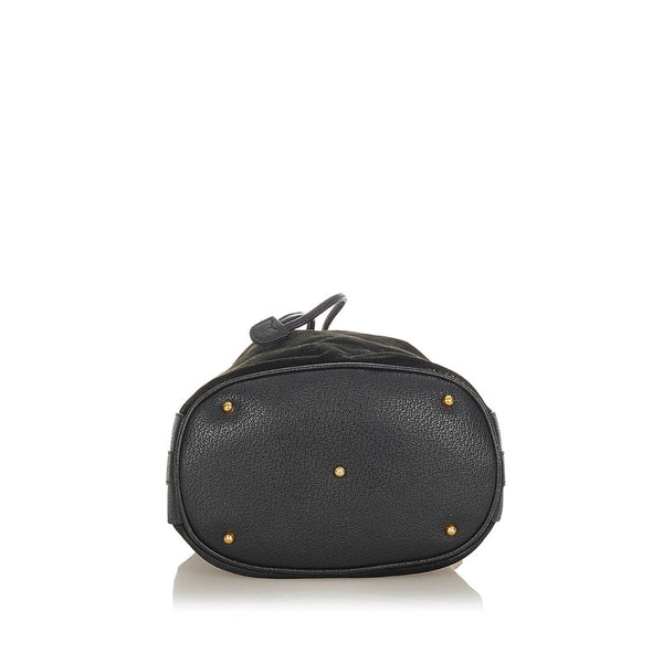 グッチ バンブー 001 2865 ブラック スウェード レザー ハンドバッグ ショルダーバッグ 2WAY レディース GUCCI 【中古】