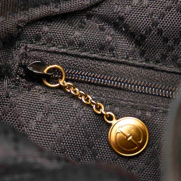 グッチ バンブー 001 2865 ブラック スウェード レザー ハンドバッグ ショルダーバッグ 2WAY レディース GUCCI 【中古】