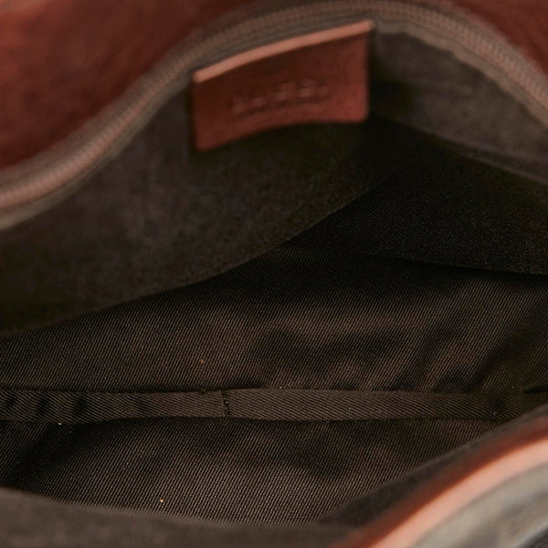 グッチ GGキャンバス ホースビット 101971 ブラウン キャンバス レザー トートバッグ レディース GUCCI 【中古】