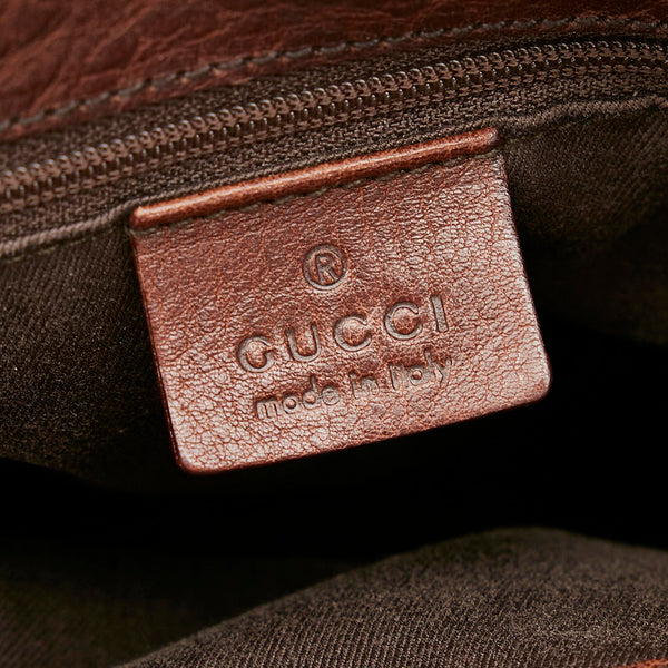 グッチ GGキャンバス ホースビット 101971 ブラウン キャンバス レザー トートバッグ レディース GUCCI 【中古】
