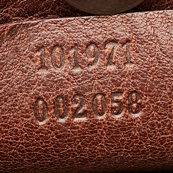 グッチ GGキャンバス ホースビット 101971 ブラウン キャンバス レザー トートバッグ レディース GUCCI 【中古】