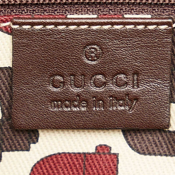 グッチ グッチシマ  アビー 130736 ダークブラウン レザー トートバッグ レディース GUCCI 【中古】