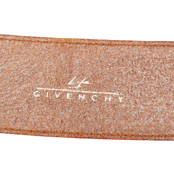 ジバンシー チェーン レッド レザー ベルト レディース Givenchy 【中古】