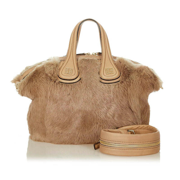 ジバンシー ナイチンゲール ハンドバッグ ショルダーバッグ２WAY ベージュ ファー レザー レディース Givenchy 【中古】