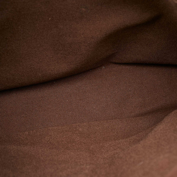 エルメス トロカホリゾンタルPM ブラウン キャンバス ハンドバッグ レディース HERMES 【中古】