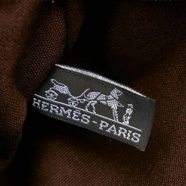 エルメス トロカホリゾンタルPM ブラウン キャンバス ハンドバッグ レディース HERMES 【中古】