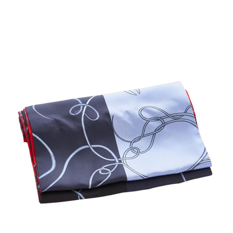 エルメス マキシツイリー スカーフ ネイビー レッド シルク レディース HERMES 【中古】