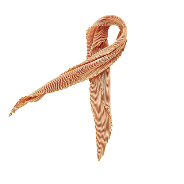 エルメス プリーツスカーフ ライトピンク シルク スカーフ レディース HERMES 【中古】