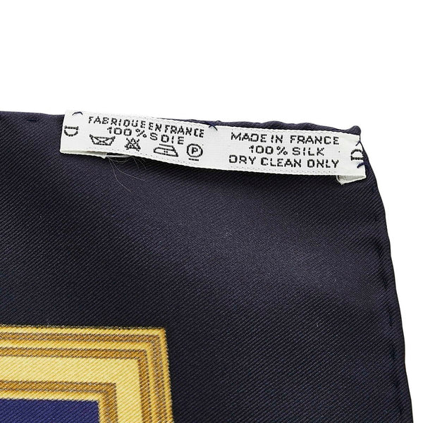 エルメス カレ90 LES TUILERIES チュイルリー公園 キャメル レッド マルチ シルク スカーフ レディース HERMES 【中古】