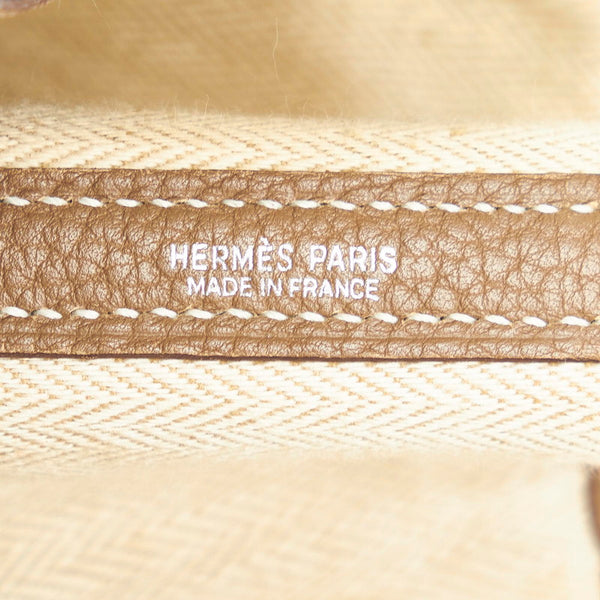 エルメス ガーデンパーティ PM ベージュ ネゴンダ ハンドバッグ レディース HERMES □N刻印 【中古】