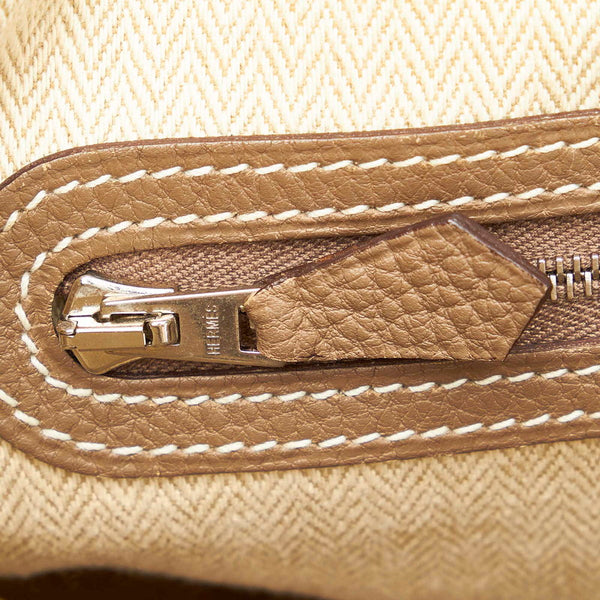 エルメス ガーデンパーティ PM ベージュ ネゴンダ ハンドバッグ レディース HERMES □N刻印 【中古】