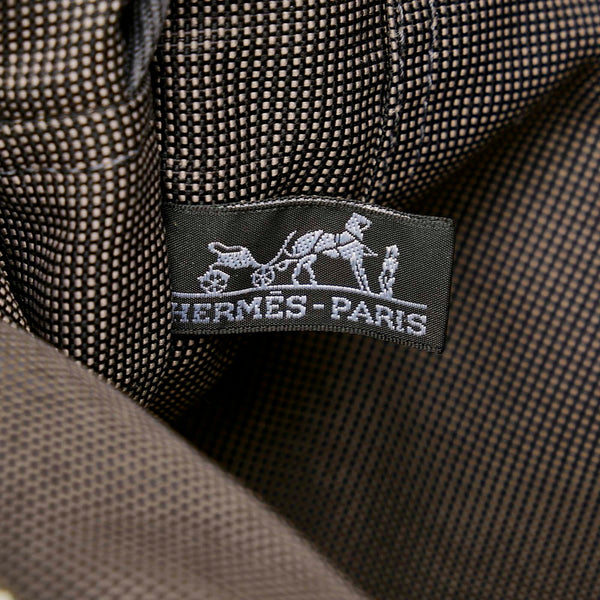 エルメス エールラインMM グレー キャンバス ハンドバッグ レディース HERMES 【中古】