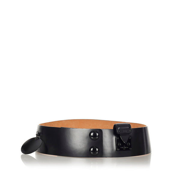 ルイ ヴィトン ベルト ブラック レザー レディース LOUIS VUITTON 【中古】