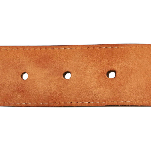 ルイ ヴィトン ダミエ サンチュールエリプス M6835 ブラウン PVC レザー ベルト メンズ LOUIS VUITTON 【中古】