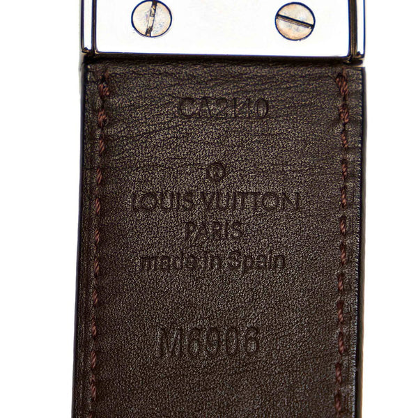 ルイ ヴィトン サンチュールシアトル M6906 ブラック ダークブラウン レザー リバーシブル メンズ LOUIS VUITTON 【中古】