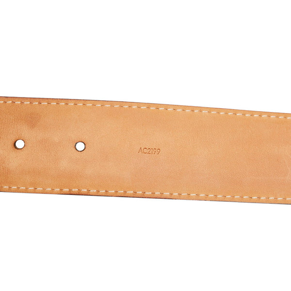 ルイ ヴィトン モノグラム サンチュールLVイニシアル Ｍ9608 ブラウン PVC レザー ベルト メンズ LOUIS VUITTON 【中古】