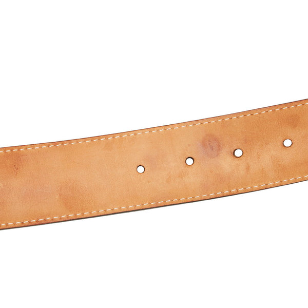 ルイ ヴィトン モノグラム サンチュールLVイニシアル Ｍ9608 ブラウン PVC レザー ベルト メンズ LOUIS VUITTON 【中古】