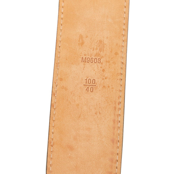 ルイ ヴィトン モノグラム サンチュールLVイニシアル Ｍ9608 ブラウン PVC レザー ベルト メンズ LOUIS VUITTON 【中古】