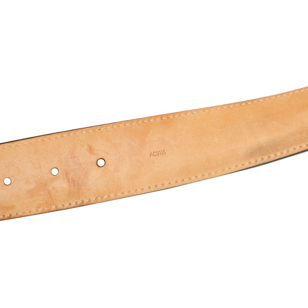 ルイ ヴィトン モノグラム サンチュールLVイニシアル Ｍ9608 ブラウン PVC レザー ベルト メンズ LOUIS VUITTON 【中古】