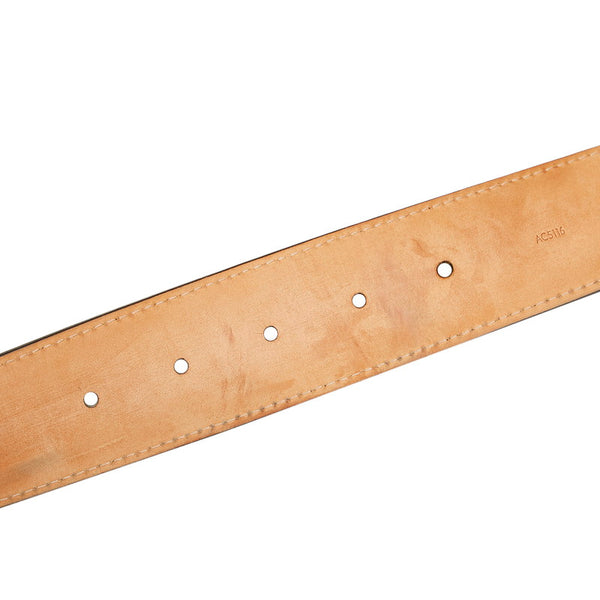 ルイ ヴィトン モノグラム サンチュールLVイニシアル Ｍ9608 ブラウン PVC レザー ベルト メンズ LOUIS VUITTON 【中古】