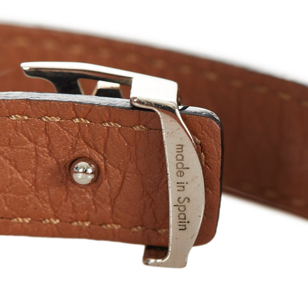 ルイ ヴィトン M6018E ブラック レザー ブラスレ ブレスレット レディース LOUIS VUITTON 【中古】